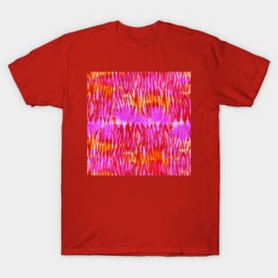 Bright Red and Orange Shibori T-Shirt